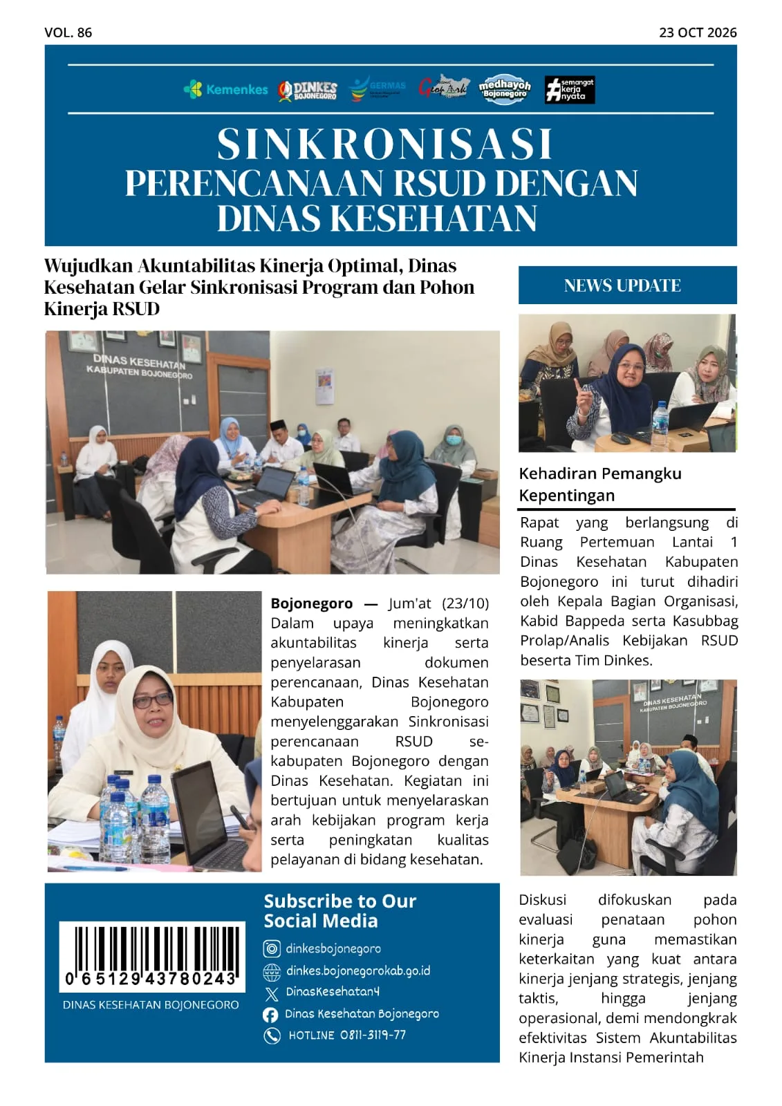 Sinkronisasi Perencanaan dan Peningkatan Kualitas Layanan Kesehatan RSUD se-Kabupaten Bojonegoro