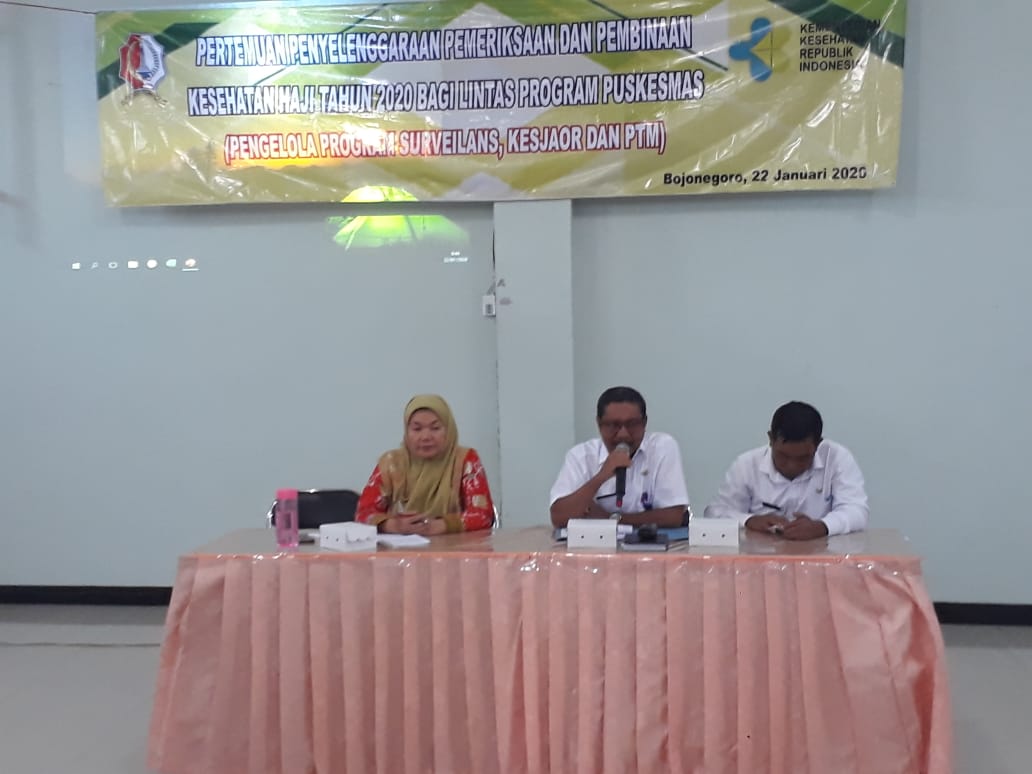 Pertemuan Penyelenggaraan Pemeriksaan dan Pembinaan Kesehatan Haji Tahun 2020