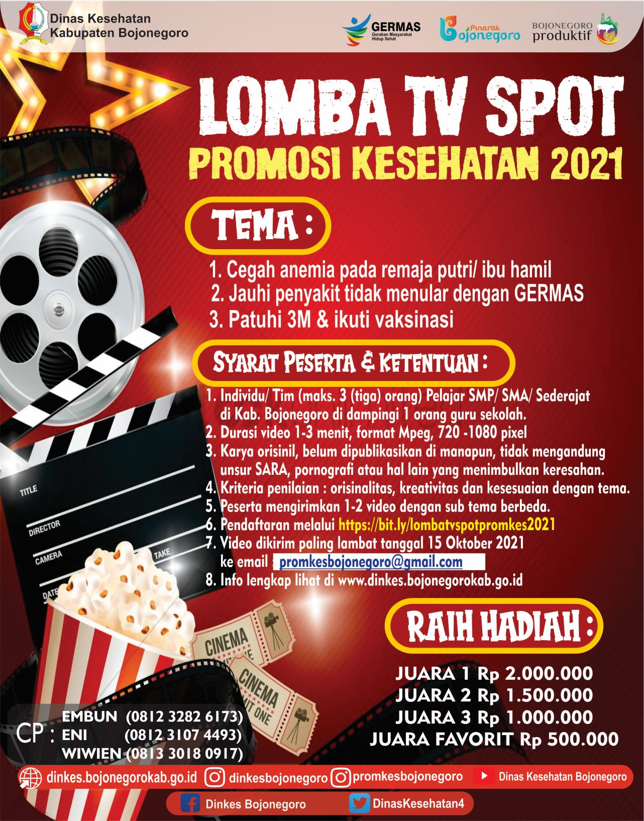 LOMBA TV SPOT PROMOSI KESEHATAN 2021