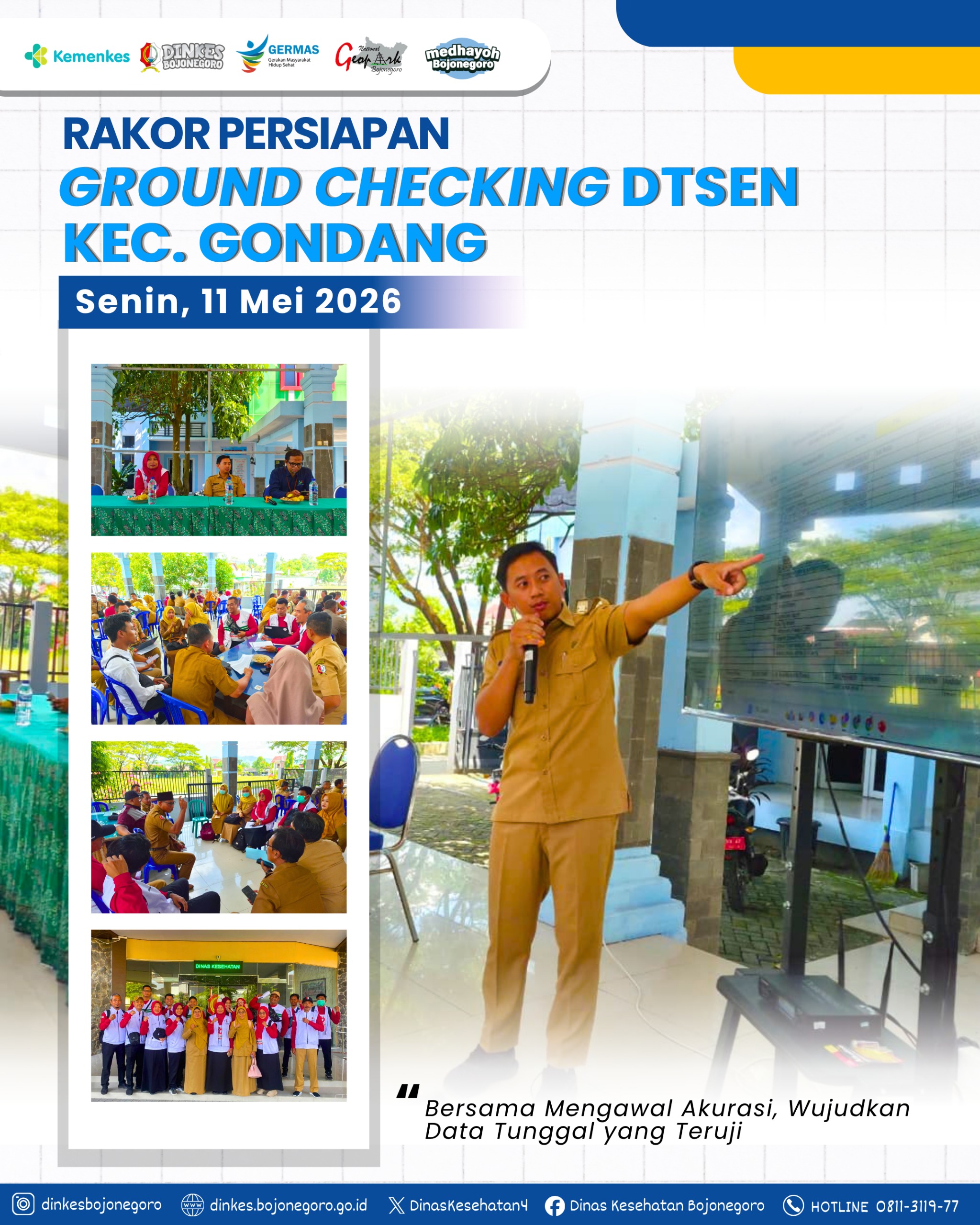 Wujudkan Akurasi Data, Dinkes Koordinasikan Persiapan Ground Checking (GC) DTSEN Di Kec. Gondang