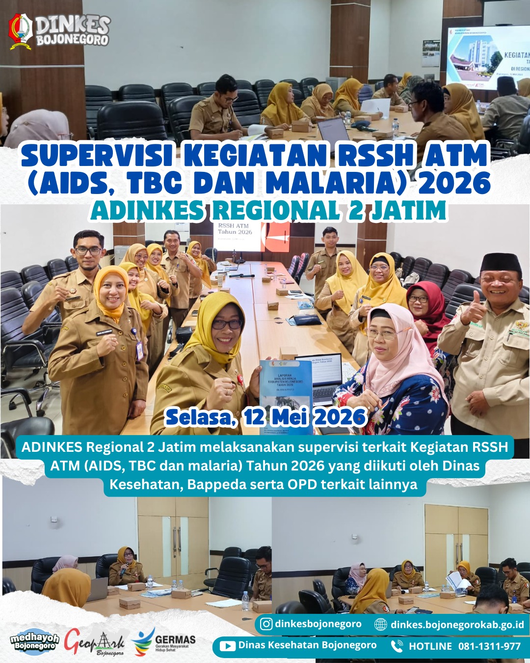 Supervisi Kegiatan RSSH ATM (AIDS, TBC dan Malaria) 2026 oleh Adinkes Regional 2 Jatim