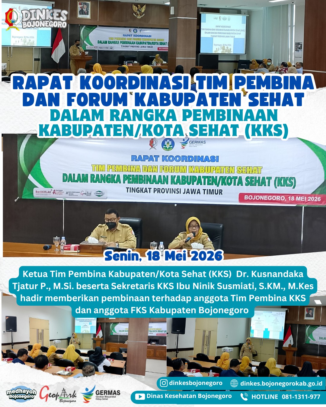 Rapat Tim Pembina dan Forum Kabupaten Sehat dalam rangka Pembinaan Kabupaten/Kota Sehat (KKS)