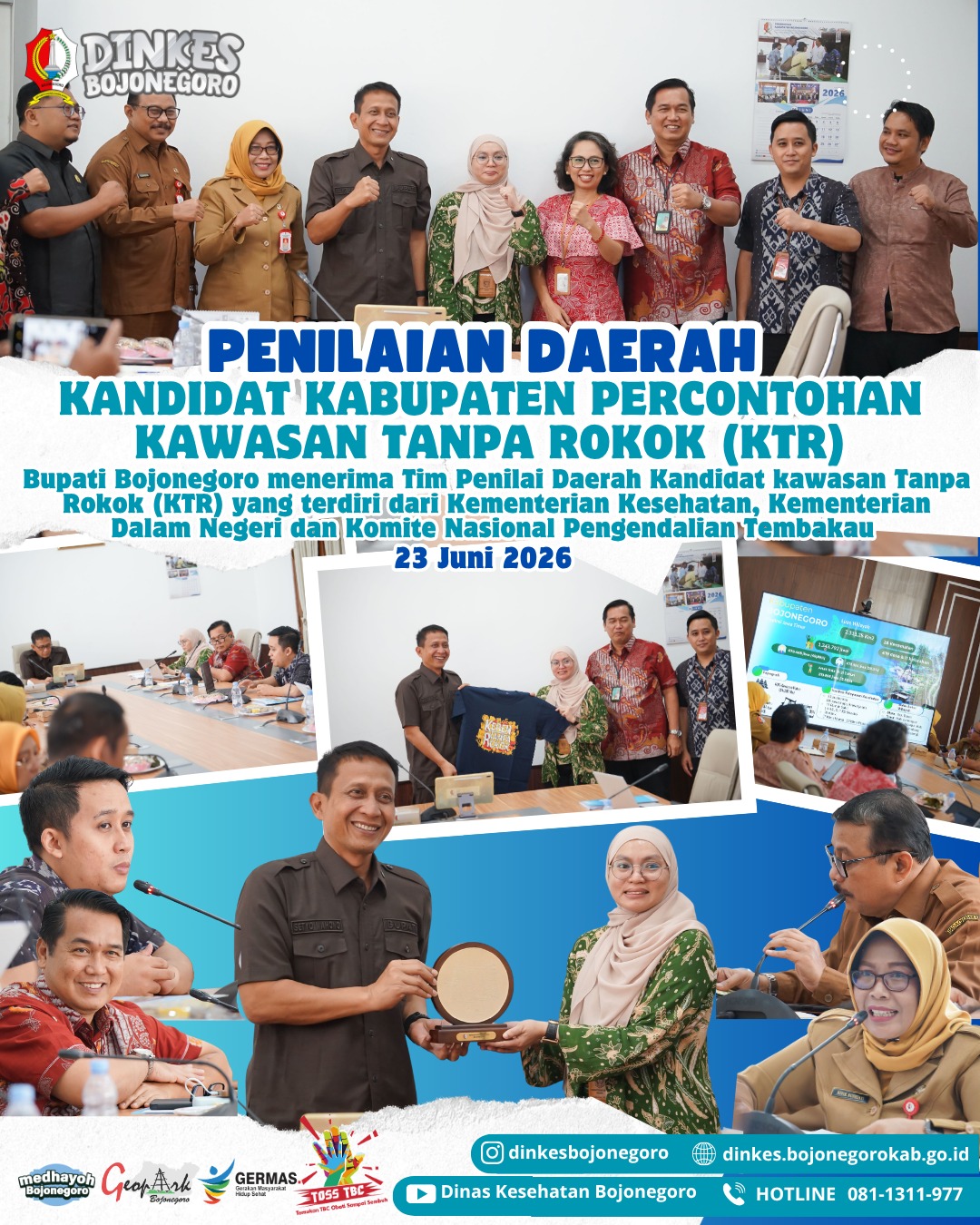 Penilaian Daerah Kandidat Kabupaten Percontohan Kawasan Tanpa Rokok (KTR)
