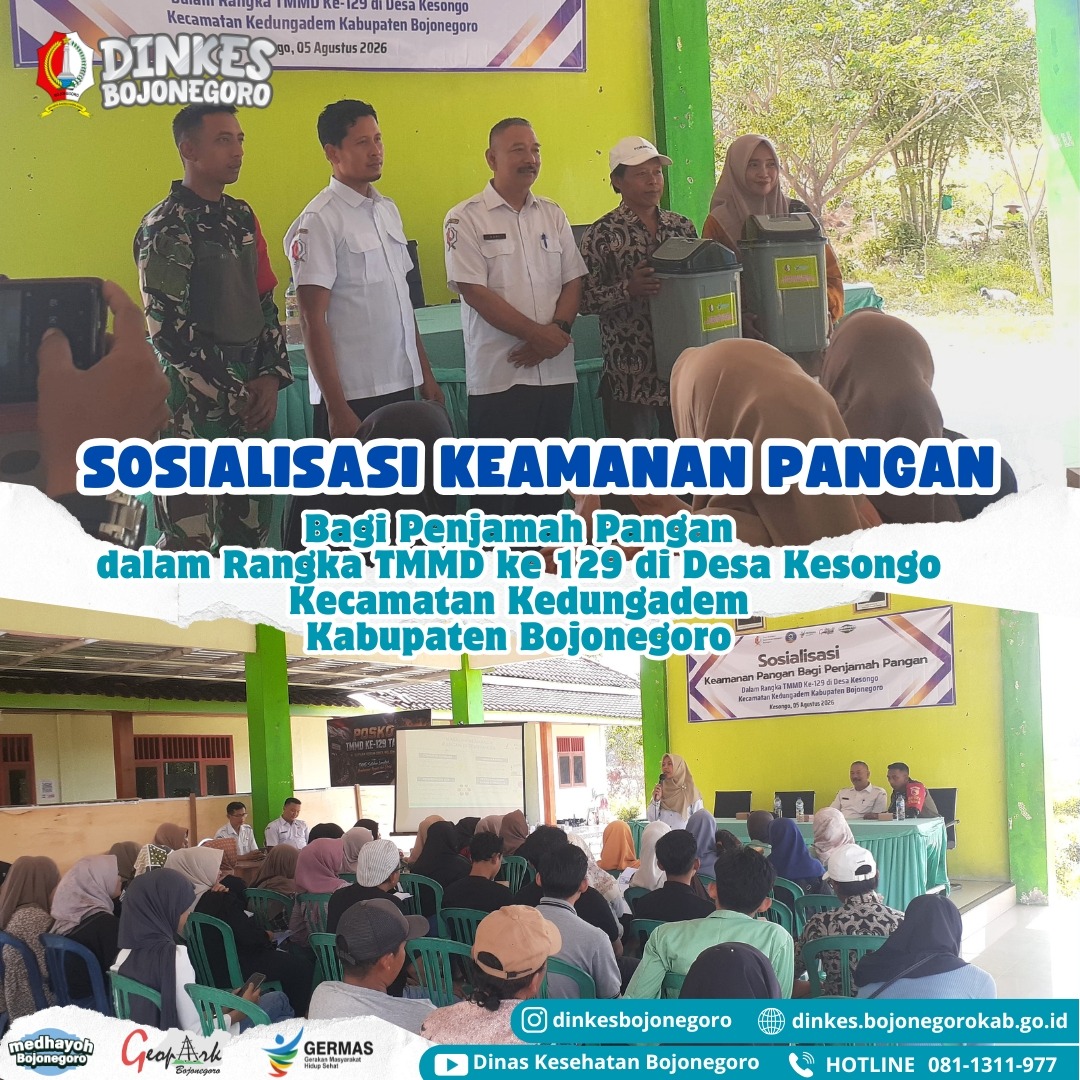 Sosialisasi Keamanan Pangan bagi Penjamah Pangan di Desa Kesongo dalam rangka Kegiatan TMMD Ke-129