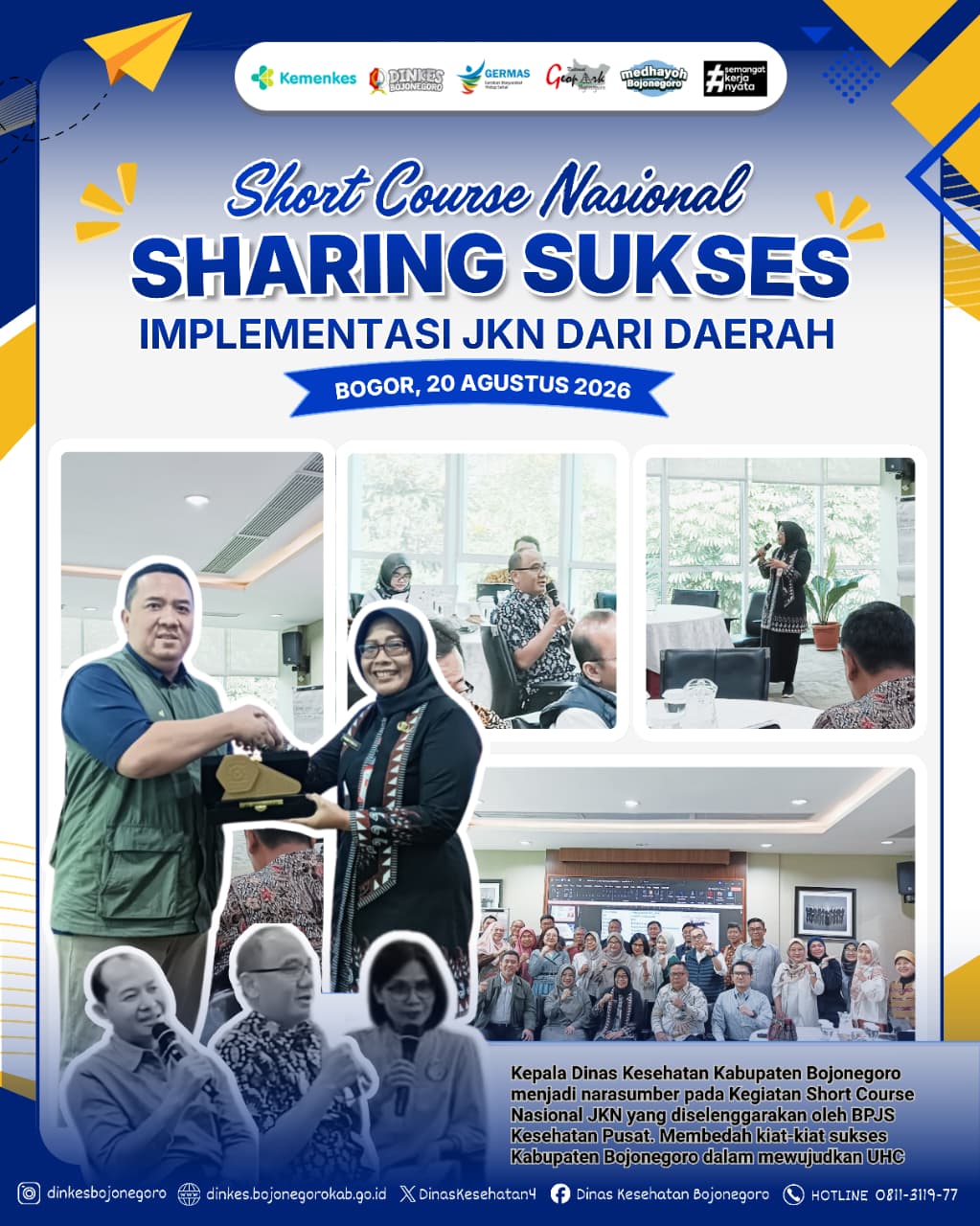 Bedah Kiat Sukses UHC, Kadinkes Bojonegoro Jadi Narasumber Short Course Nasional JKN BPJS Kesehatan