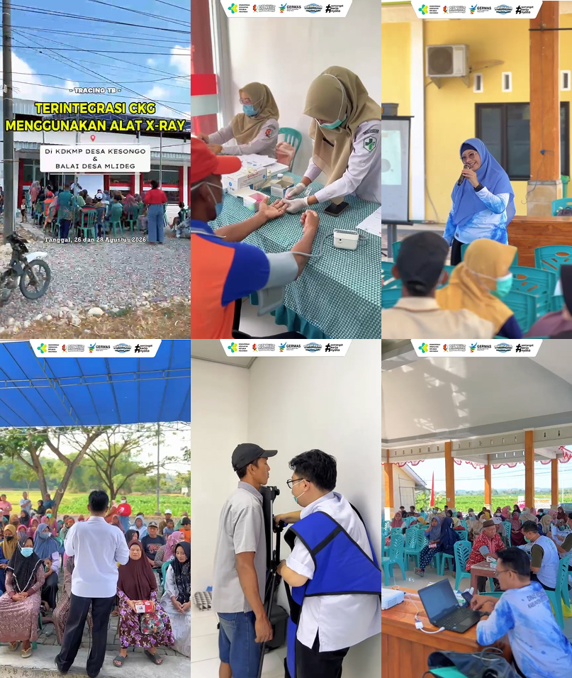 Tracing TB Terintegrasi CKG menggunakan Alat X-Ray di KDMP Kesongo & Balai Desa Mlideg
