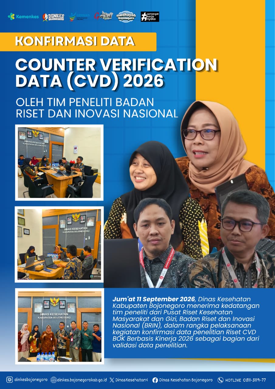 Dinas Kesehatan Bojonegoro Terima Kunjungan Tim Peneliti BRIN untuk Konfirmasi Data Riset CVD