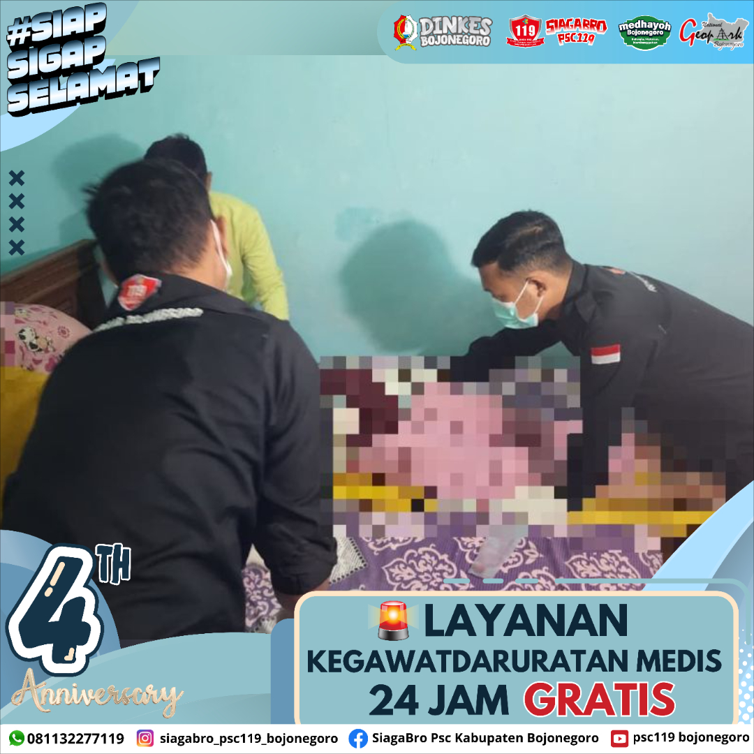 🔰 LAPORAN KEJADIAN KEGAWATDARURATAN MEDIS PRA RUMAH SAKIT SIAGA BRO PSC 119 KAB. BOJONEGORO