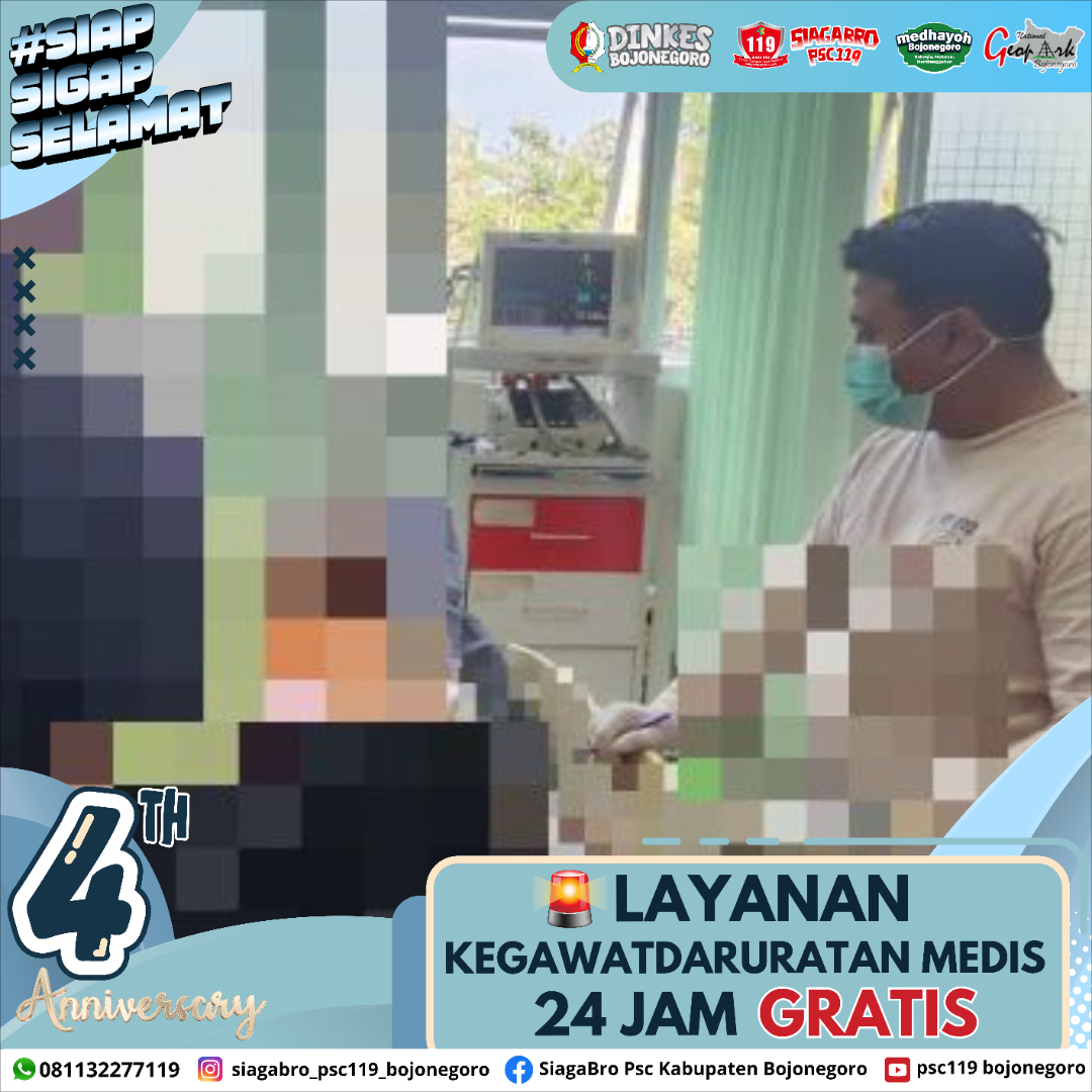 🔰 *LAPORAN KEJADIAN KEGAWATDARURATAN MEDIS PRA RUMAH SAKIT SIAGA BRO PSC 119 KAB. BOJONEGORO* 🔰