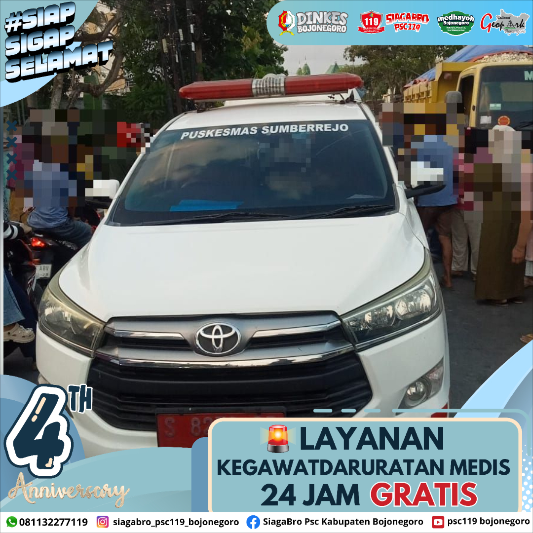 🔰LAPORAN KEJADIAN KEGAWATDARURATAN MEDIS PRA RUMAH SAKIT SIAGA BRO PSC 119 PUSKESMAS SUMBERREJO🔰