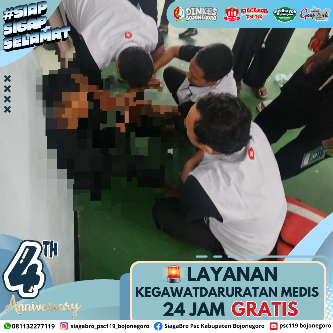 🔰 *LAPORAN KEJADIAN KEGAWATDARURATAN MEDIS PRA RUMAH SAKIT SIAGA BRO PSC 119 KAB. BOJONEGORO* 🔰
