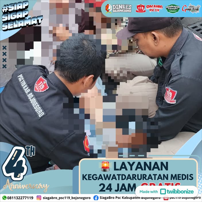 🔰 *LAPORAN KEJADIAN KEGAWATDARURATAN MEDIS PRA RUMAH SAKIT SIAGA BRO PSC 119 KAB. BOJONEGORO* 🔰