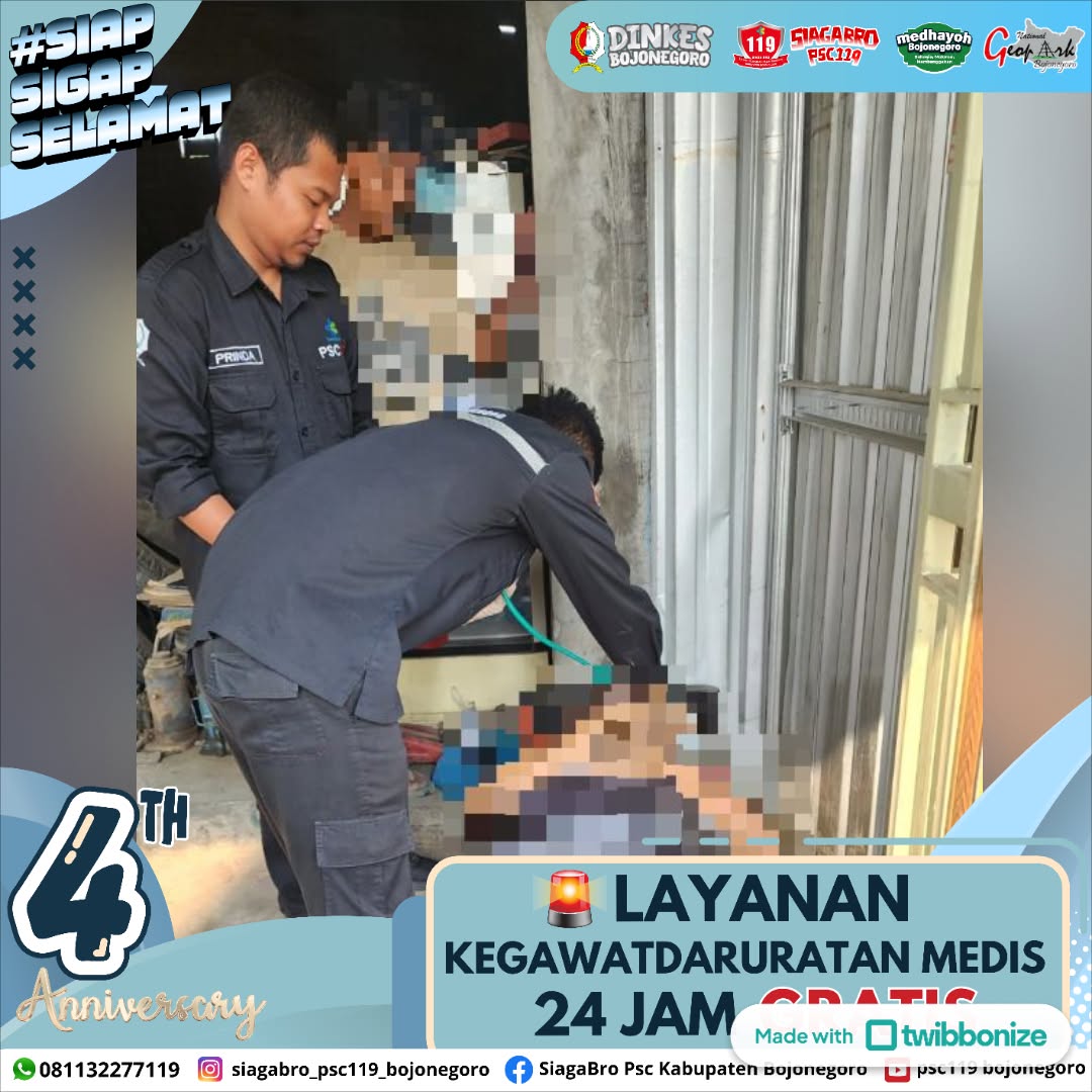 🔰 LAPORAN KEJADIAN KEGAWATDARURATAN MEDIS PRA RUMAH SAKIT SIAGA BRO PSC 119 KAB. BOJONEGORO 🔰