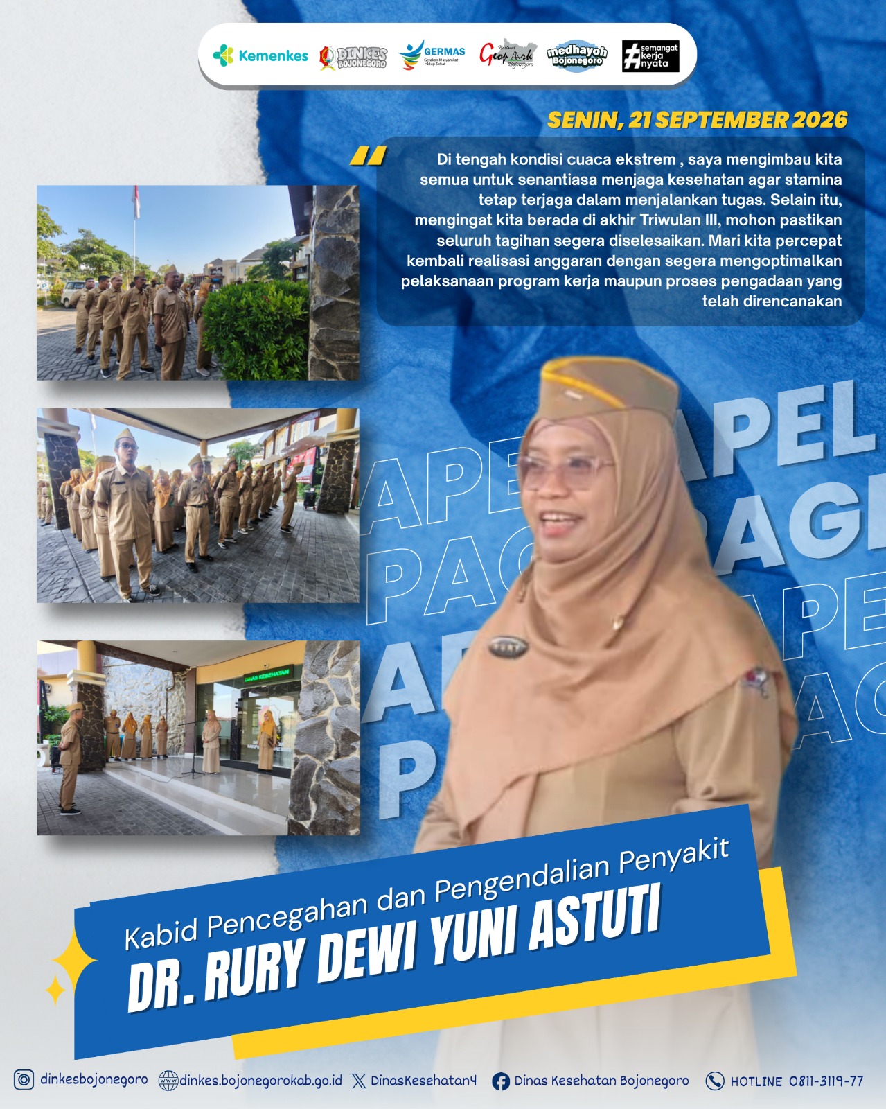 Apel Pagi Dinas Kesehatan - 21 September 2026
