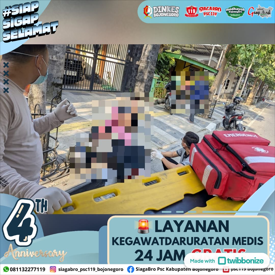 🔰 LAPORAN KEJADIAN KEGAWATDARURATAN MEDIS PRA RUMAH SAKIT SIAGA BRO PSC 119 KAB. BOJONEGORO 🔰