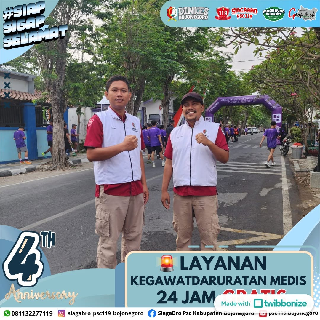 🔰Melaporkan Giat Kegiatan P3K SIAGA BRO PSC 119 Dinas Kesehatan Kab. Bojonegoro🔰