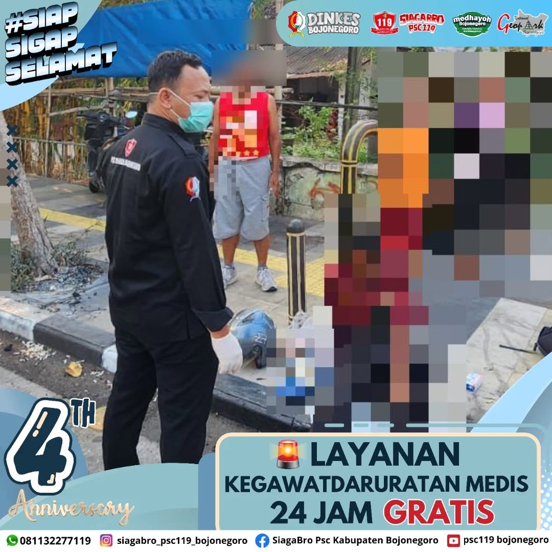 🔰 *LAPORAN KEJADIAN KEGAWATDARURATAN MEDIS PRA RUMAH SAKIT SIAGA BRO PSC 119 KAB. BOJONEGORO* 🔰