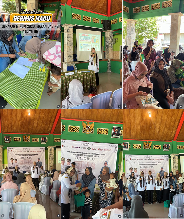 Sosialisasi Gerimis Madu “Gerakan Minum Susu, Makan Daging, dan Telur” di Desa Jono Kec. Temayang