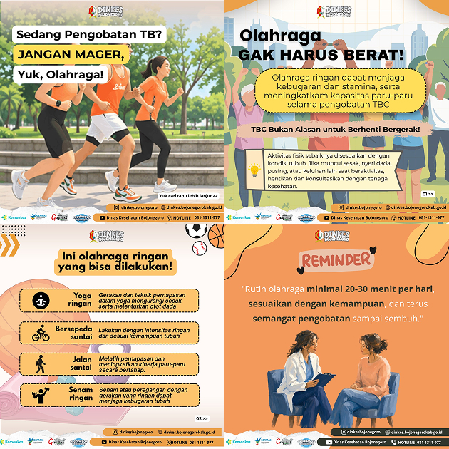 Sedang Pengobatan TB? Jangan Mager, Yuk Olahraga!!