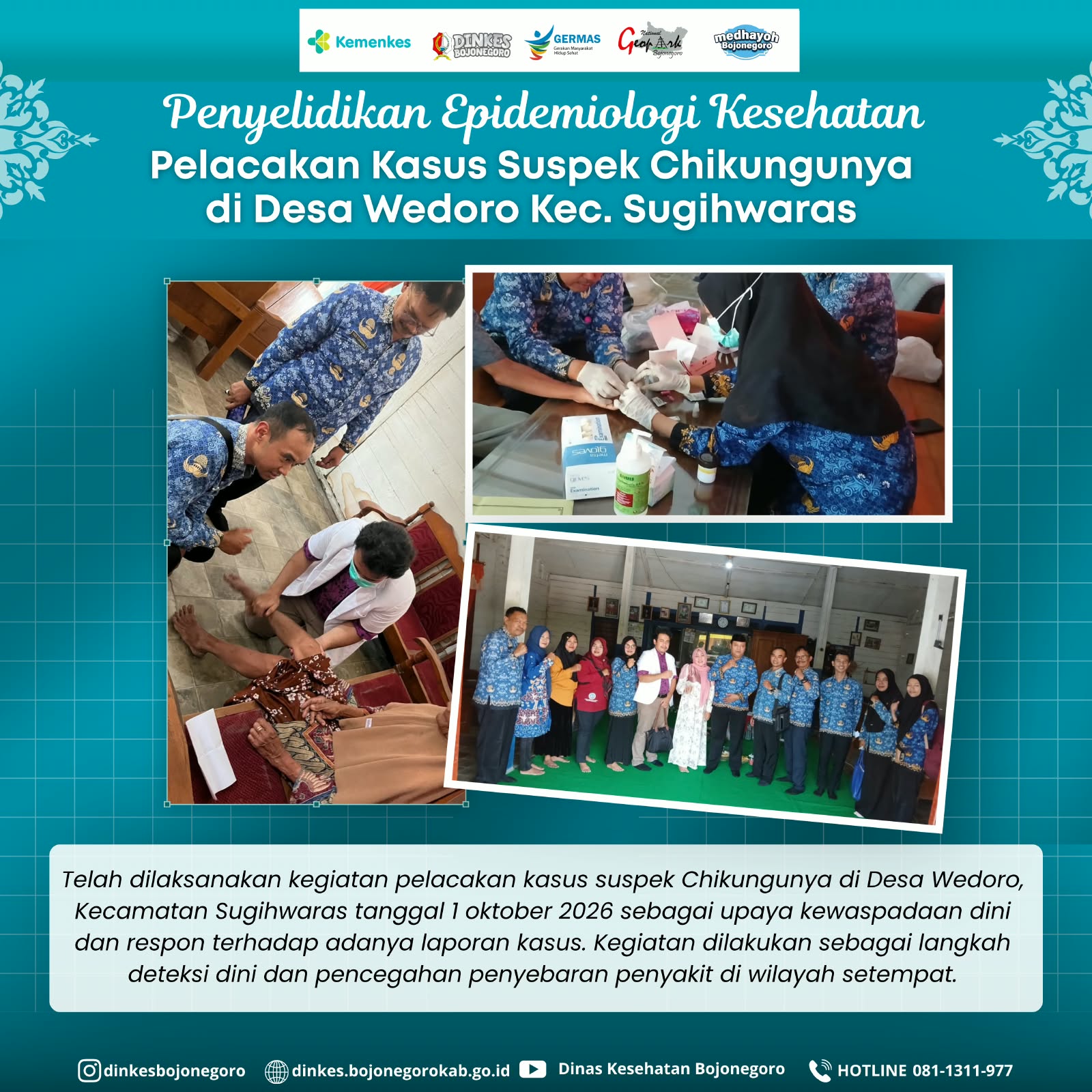 Pelacakan Kasus Suspek Chikungunya Desa Wedoro Kec. Sugihwaras