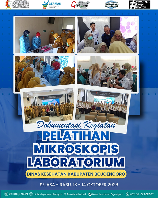 Pelatihan Mikroskopis Laboratorium Dinas Kesehatan Kabupaten Bojonegoro