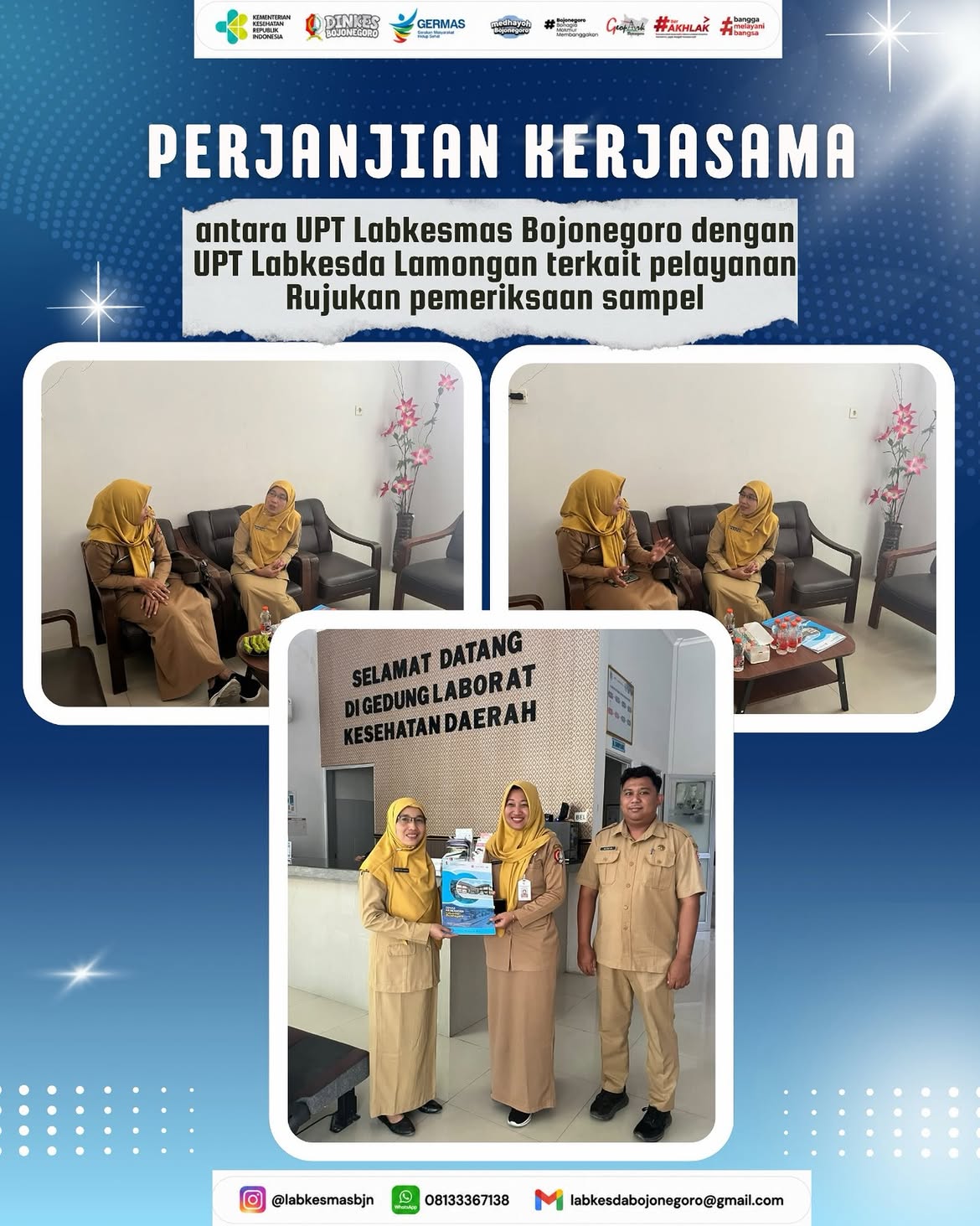 Perjanjian Kerjasama antara UPT Labkesmas Bojonegoro dengan UPT Labkesda Lamongan