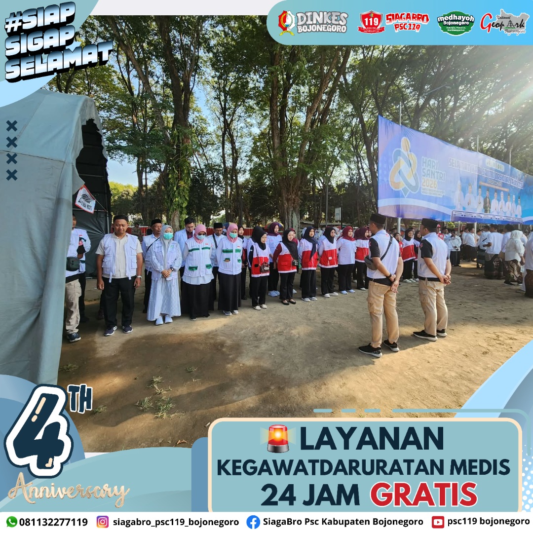 TIM P3K DINAS KESEHATAN KABUPATEN BOJONEGORO - Peringatan Hari Santri  🚑🩺