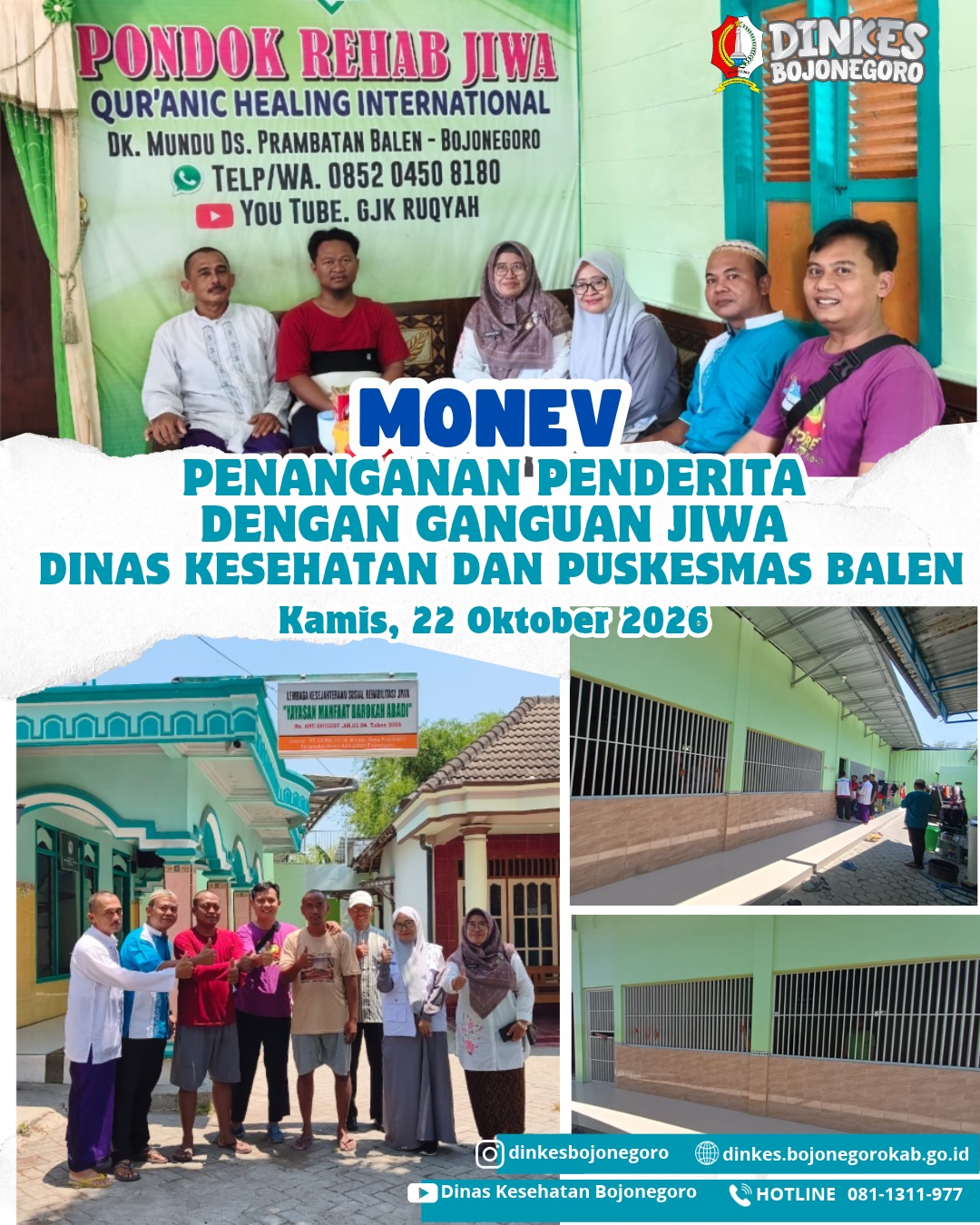 Monev penanganan Orang dengan Gangguan Jiwa (ODGJ) dengan PKM Balen