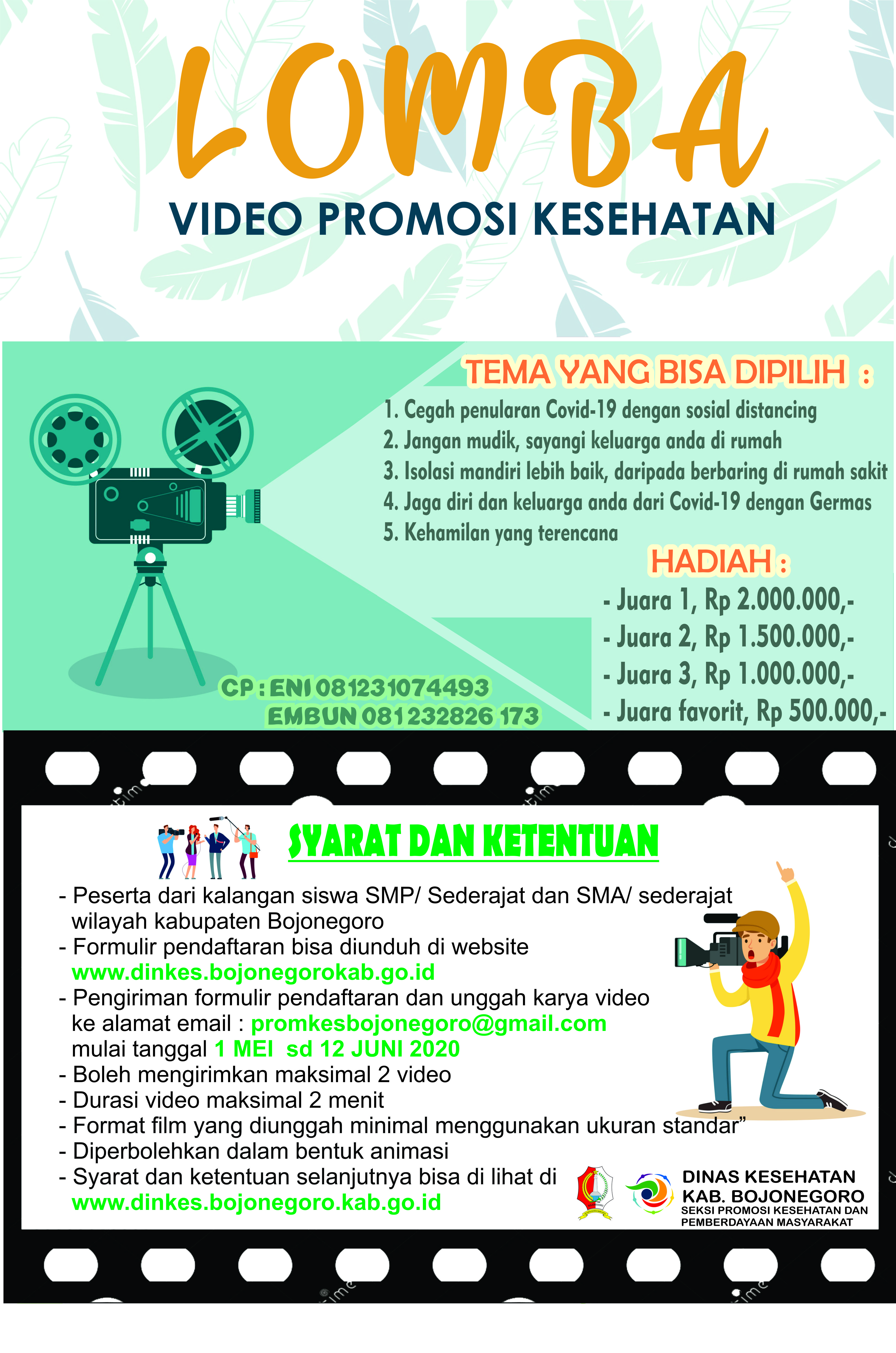 LOMBA VIDEO PROMOSI DI PERPANJANG HINGGA 12 JUNI 2020