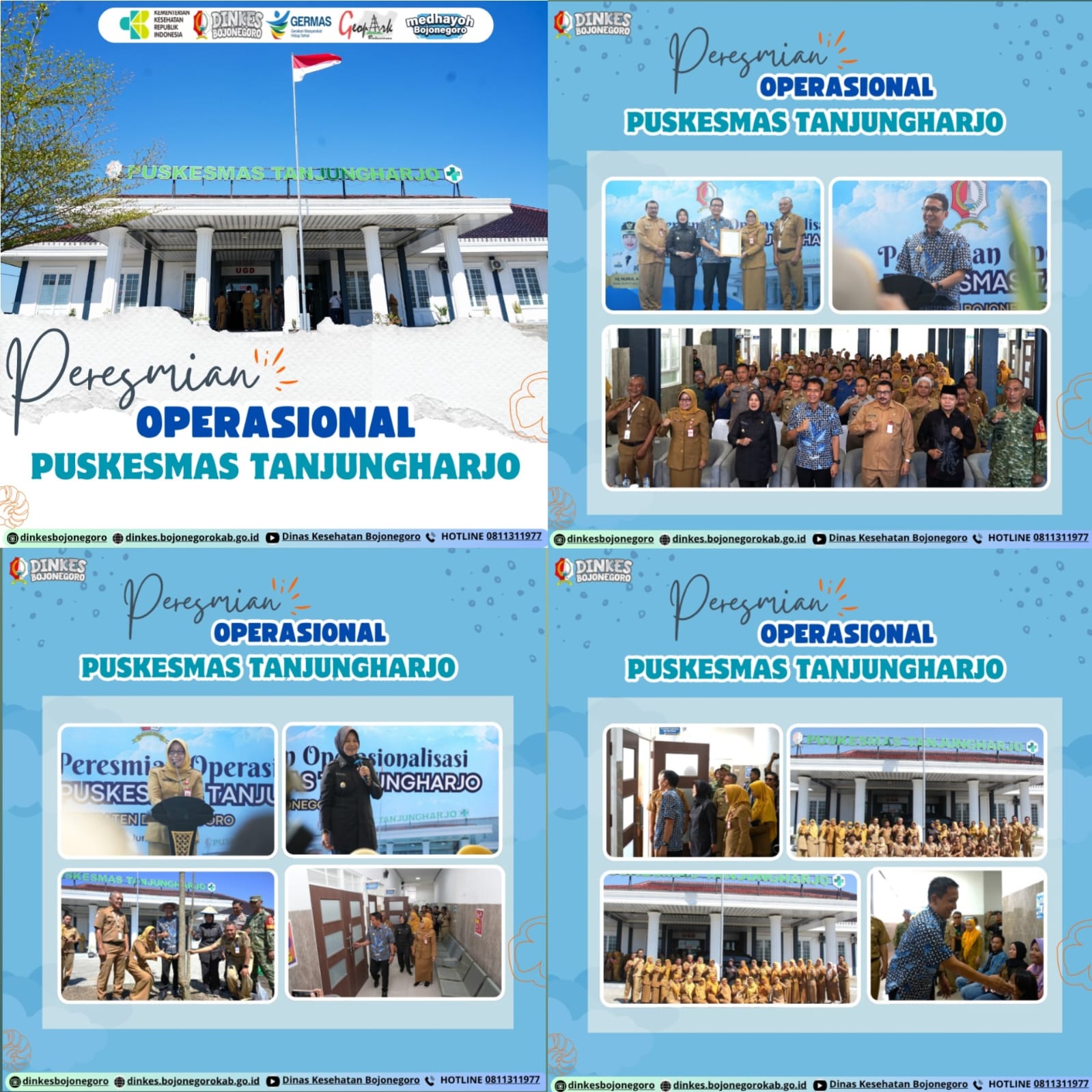 PEMKAB BOJONEGORO RESMIKAN OPERASIONAL PUSKESMAS TANJUNGHARJO